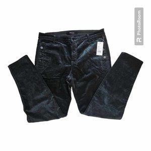 Women’s J Brand Super Skinny Mid-rise Dark Green Velvet Jeans Size 32